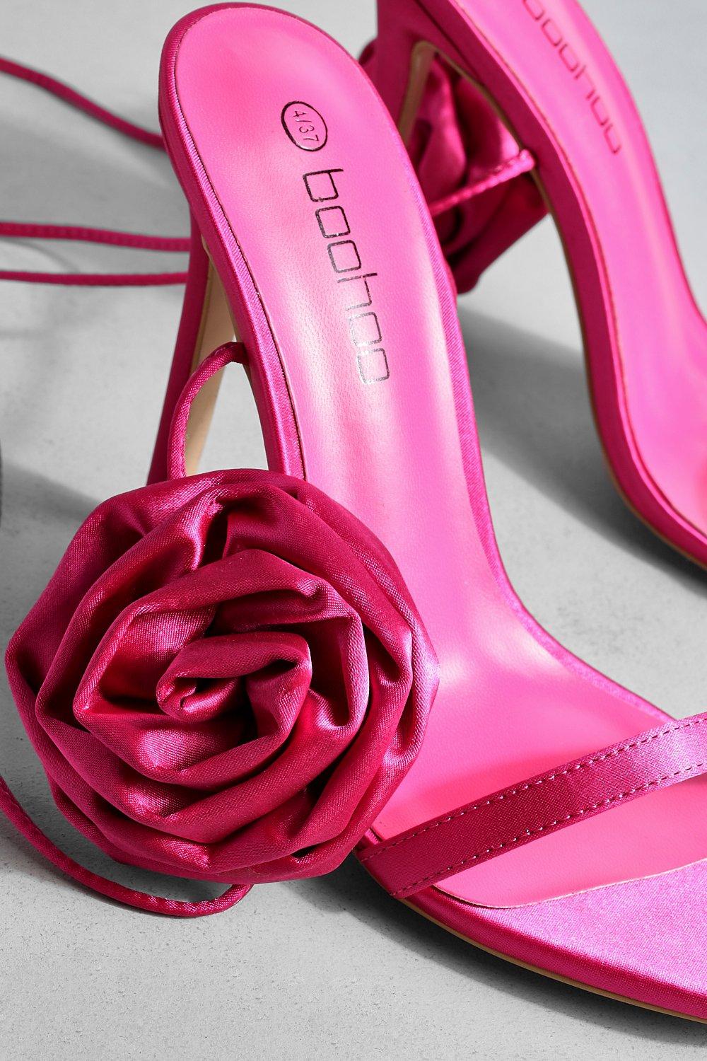 Pink and red store heels